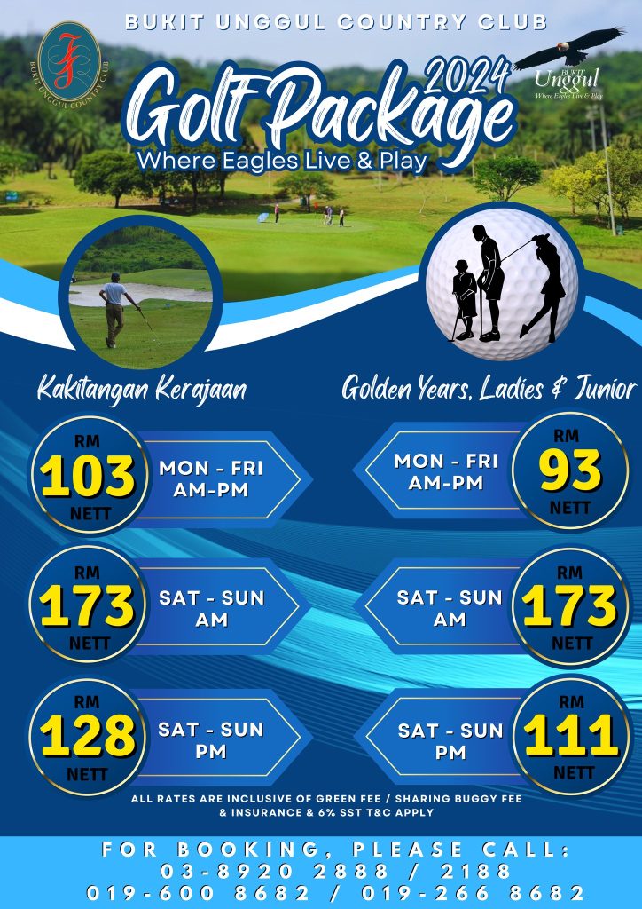 Bukit Unggul Golf Packages 2024 for kakitangan kerajaan & Ladies